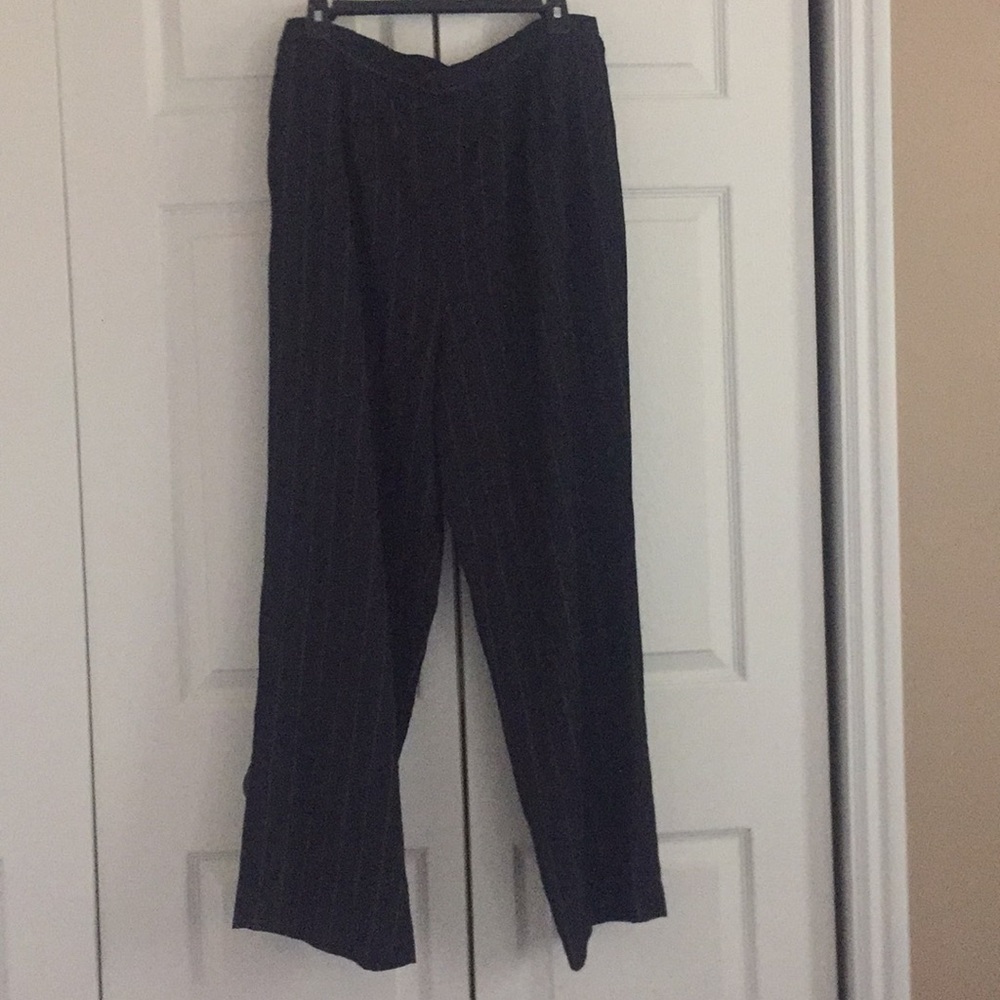 Vintage Black Pinstripe High Waisted Trouser Pants